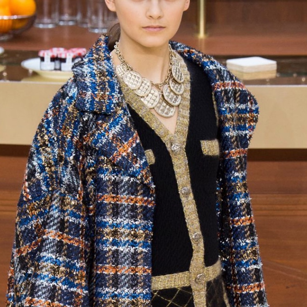 Chanel F/W 2015 Brasserie Black Gold Quilted Camellia Cashmere 15K Cardigan - Picture 14 of 14